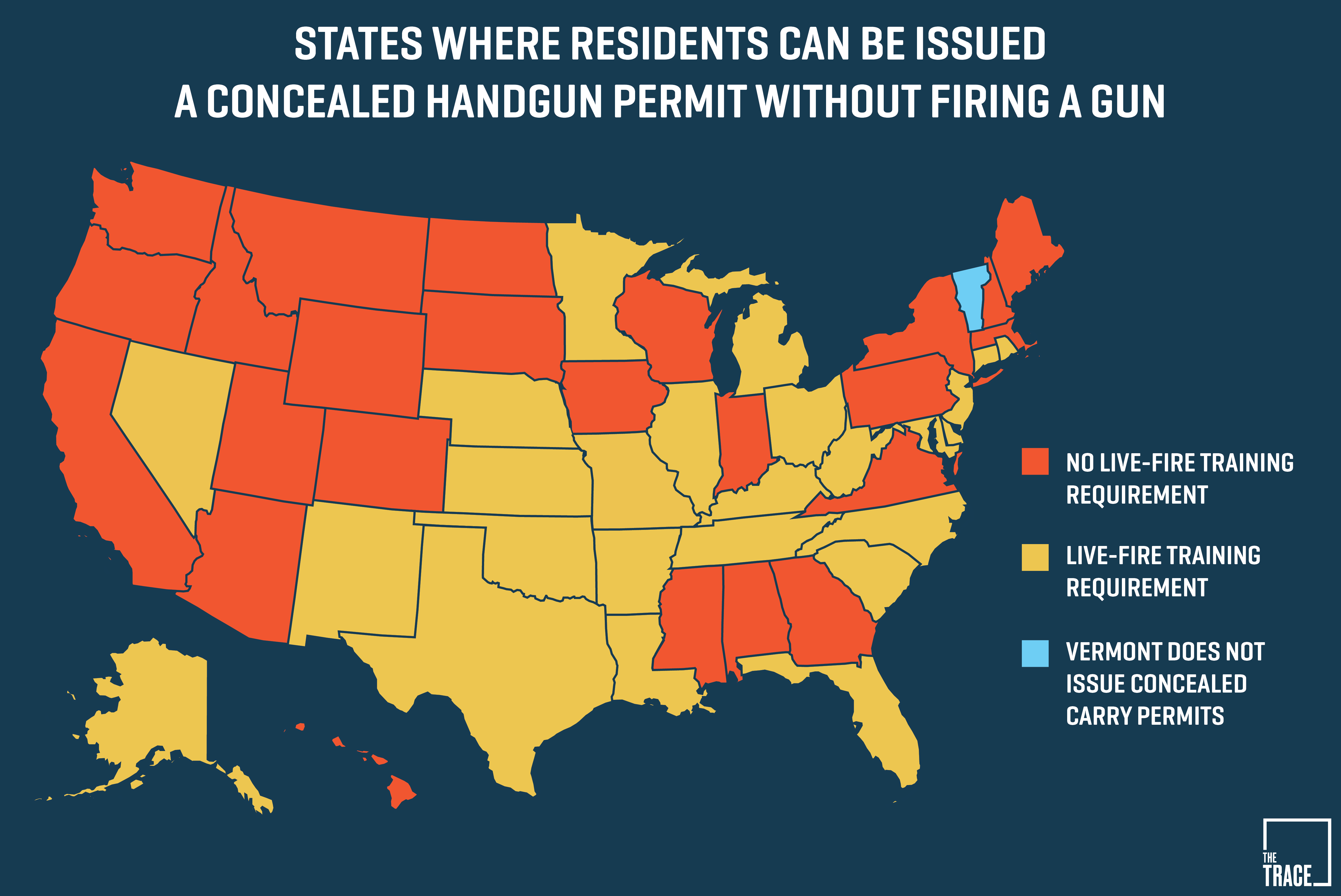 gun laws by state map 26 States Will Let You Carry A Concealed Gun Without Making Sure gun laws by state map